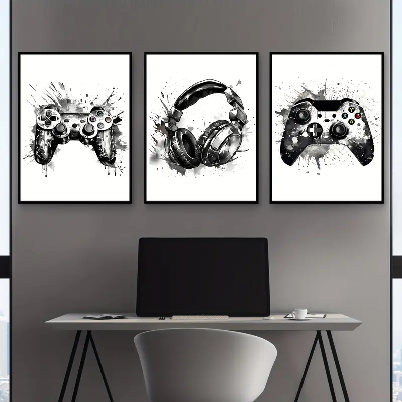 Gaming Accessories For Room - 3 قطع لوحات قماشية بدون إطار،