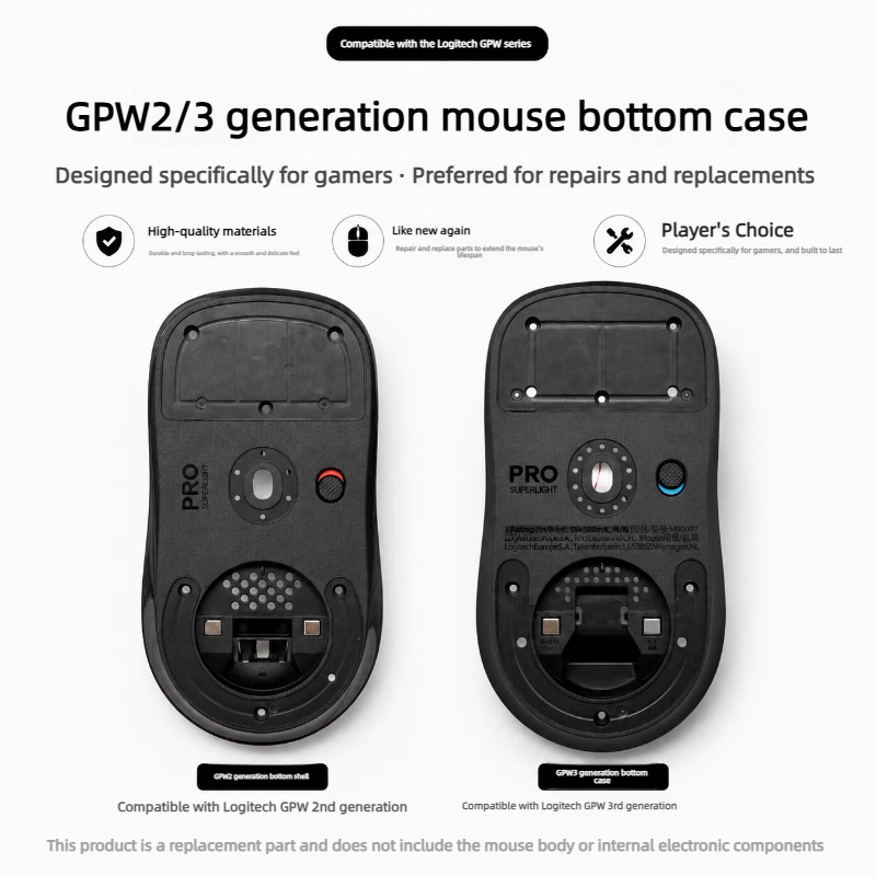 غطاء سفلي بديل لفأرة اللوجيتك  - مراجعة Logitech Mouse G Pro X Superlight وسعره