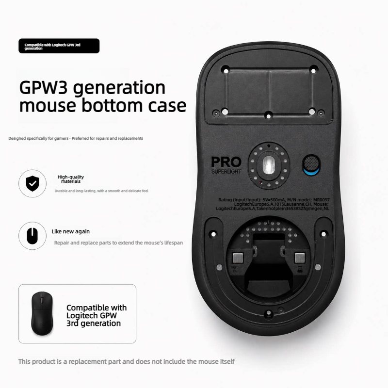 غطاء سفلي بديل لفأرة اللوجيتك  - مراجعة Logitech Mouse G Pro X Superlight وسعره