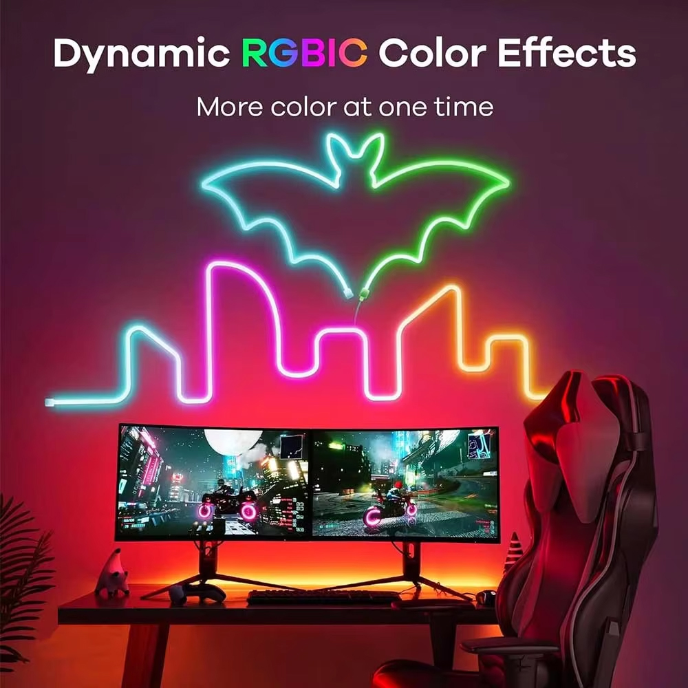 شريط إضاءة LED خارجي RGB بجهد  - مراجعة Accessories For Your Gaming Room وسعره