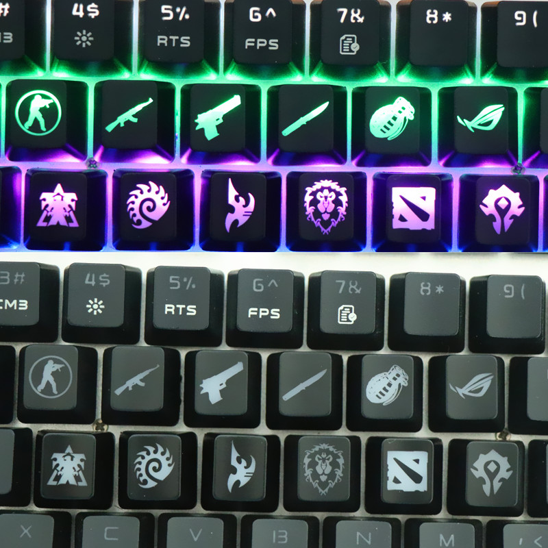 CS GO Gaming Keycaps مخصص ABS  - مراجعة Gaming Accessories Aesthetic وسعره