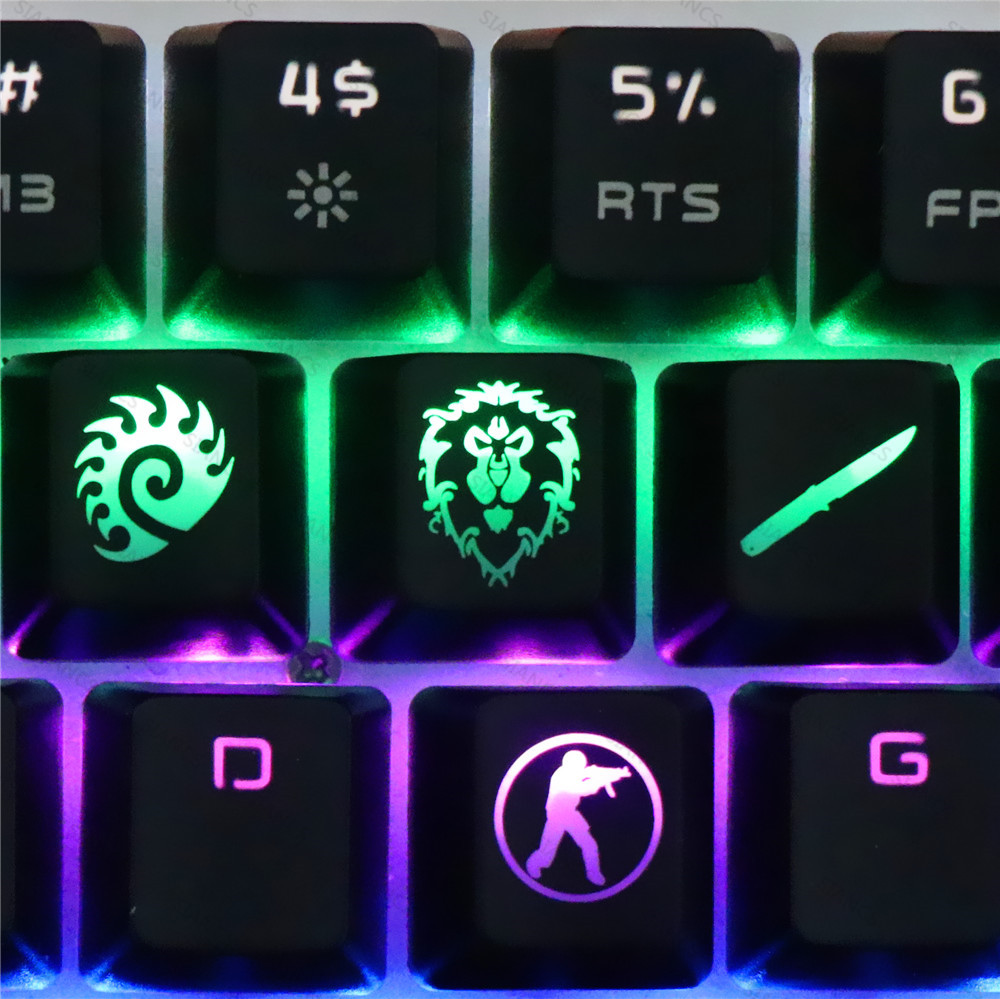 CS GO Gaming Keycaps مخصص ABS  - مراجعة Gaming Accessories Aesthetic وسعره