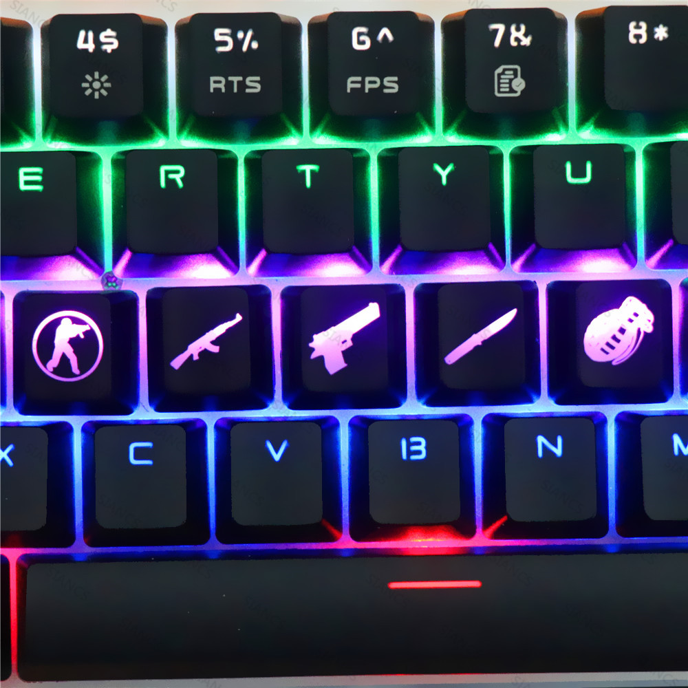 CS GO Gaming Keycaps مخصص ABS  - مراجعة Gaming Accessories Aesthetic وسعره